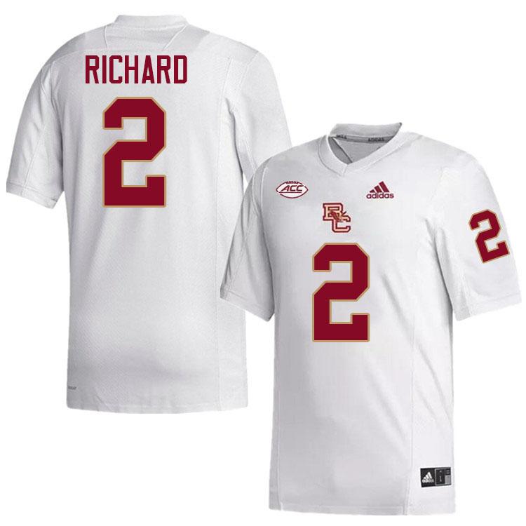 Turbo Richard Jersey,#2 Turbo Richard Boston College Eagles Football Jersey,Uniforms-White  Turbo Richard Jersey,#2 Turbo Richard Boston College Eagles Football Jersey,Uniforms-White